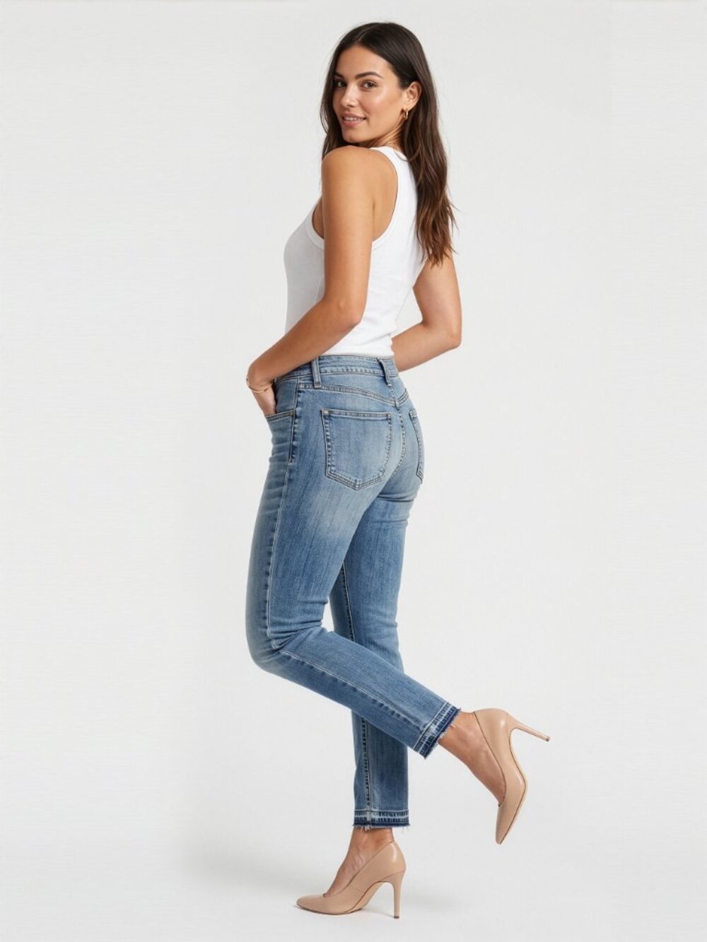 Rag & Bone Dre Slim Boyfriend Jeans Womens Size 29 Cropped Dark Wash W1590K510 - Picture 9 of 15